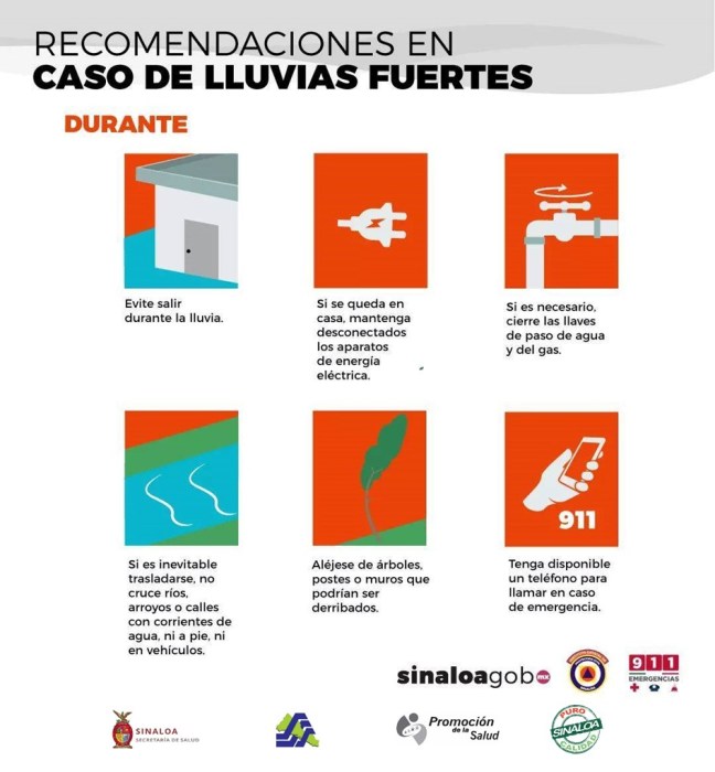 recomendaciones por lluvias